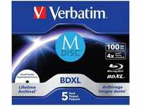 Verbatim 43834, Verbatim M-DISC BD-R JEWEL CASE 100 GB, 4x, 5er-Pack, Jewel Case, mit