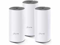TP-Link DECO E4(3-PACK), TP-LINK AC1200 Whole-Home Mesh Wi-Fi System, Qualcomm CPU,