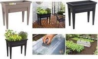 EDA Hochbeet VEG&Table City, taupe Ma&szlig;e: (B)760 x (T)385 x (H)680 mm, Erdvolumen: 57