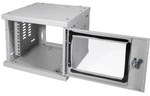 LogiLink 25,40cm (10) Wandverteiler SoHo, montiert, 4 HE, lichtgrau (RAL7035), 1,2 mm