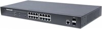 Intellinet 16-Port Gigabit Ethernet PoE+ Web-Managed Switch with 2 SFP Ports - Switch