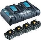 Makita DC18RD - Batterieladeger&auml;t + Batterie 4 x - Li-Ion - 6 Ah - 108 Wh - 2 x