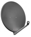 Wentronic Goobay 80 cm Alu-Satellitenspiegel, Anthrazit - f&uuml;r Ein-/Mehrteilnehmer