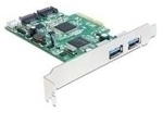 DeLOCK PCI Express Card > 2 x external USB3.0, 2 x internal SATA 6 Gb/s -