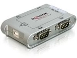 DeLock USB 2.0 to 4 port serial HUB - Serieller Adapter - USB2.0 - RS-232 - 4