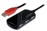 Lindy USB2.0 Active Extension Pro 4 Port Hub - Hub - 4 x USB2.0 - Desktop (42783)