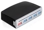 DeLock 4 Port USB3.0 Hub, 1 Port USB Strom intern / extern - Hub - 4 x SuperSpeed