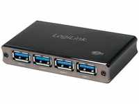 Logilink UA0282, LogiLink USB 3.0 Hub mit Netzteil, 4 Port, Aluminiumgehäuse 4x