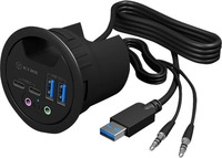 USB 3.0 Tisch-Hub mit 2x Type-C, 2x Type-A, 1x Audio Ein-/Ausgang (IB-HUB1403B)