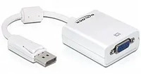 Delock 61766, Delock - VGA-Adapter - DisplayPort (M) zu HD-15 (VGA) (W) - 12,5 cm