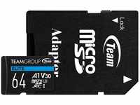 TEAM TEAUSDX64GIV30A103, Flash card Micro-SD 64GB-XC Team Elite A1 V30 - Micro SD