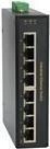 LevelOne IFP-0801 - Switch - 8 x 10/100 (4 PoE+) - Desktop, an DIN-Schiene