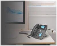 Fanvil X4U - IP-Telefon - Schwarz - Kabelgebundenes Mobilteil - 12 Zeilen - LCD -