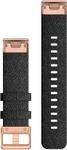 Garmin QuickFit - Uhrarmband f&uuml;r Smartwatch - Heathered Black, Teile in Rotgold -