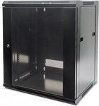 Intellinet Double Section - Wandschrank - Schwarz, RAL 7021 - 6U - 48,3 cm (19)