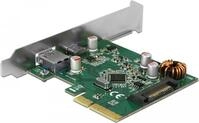 Delock PCI Express x4 Karte zu 1 x extern USB Type-C Buchse + 1 x extern USB Typ-A