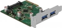 Delock PCI Express x4 Karte zu 2 x extern USB 3.1 Gen 2 Typ-A Buchse (90298)