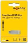 Delock USB 5 Gbps USB-C + Typ-A Speicherstick 128 GB - Metallgeh&auml;use (54076)