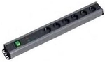 Bachmann Handwerkerleiste 6-fach 90&deg;, &Uuml;SS, Filter 6 Schutzkontaktsteckdosen, 90&deg;,