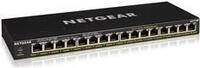 Netgear GS316P Unmanaged Gigabit Ethernet (10/100/1000) Schwarz Power over Ethernet