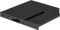 Silverstone FPS01 - I/O ports panel - 5 Gbit/s - Schwarz - Kunststoff - MicroSD