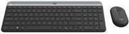Logitech MK470 Slim Wireless Keyboard and Mouse Combo, USB, CH Layout, grau