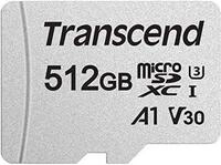 Transcend 300S - Flash-Speicherkarte (Adapter inbegriffen) - 512GB - A1 / Video Class