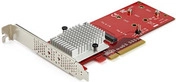 StarTech.com x8 Dual M.2 PCIe SSD Adapter - PCIe 3.0 - PCI Express M.2 SSD Adapter