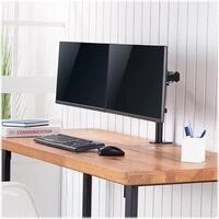 LogiLink - Tischhalterung f&uuml;r 2 LCD-Displays (einstellbarer Arm) - Schwarz -
