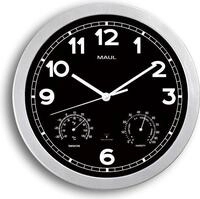 MAUL Wanduhr MAULdrive - AA - 1,5 V - Schwarz - Silber - Kunststoff - 25 mm - 30 cm