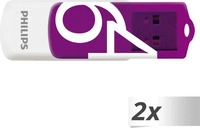 Philips FM64FD05D/00, Philips USB 2.0 64GB Vivid Edition Purple 2-pack (FM64FD05D/00)