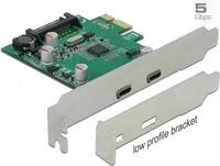 DeLOCK - USB-Adapter - PCIe 2,0 Low-Profile - USB-C 3,2 Gen 1 x 2 (90493)