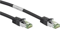 Goobay CAT 8.1 Patchkabel, S/FTP (PiMF), Schwarz, 10 m - LSZH halogenfrei, Kupfer AWG