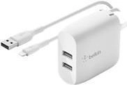 Belkin WCD001VF1MWH, Belkin BOOST CHARGE - Netzteil - 24 Watt - 2