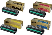 Samsung Original Toner Set CLT-506L Toner schwarz, cyan, magenta, gelb (SU171A,