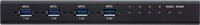 ATEN 4 x 4 USB 3.2 Gen 1 Industrie Hub Switch - 5 Gbit/s - Schwarz - Metall - 0 - 50