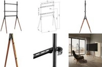 LogiLink TV-St&auml;nder, f&uuml;r 124,46 - 177,80 cm, 4-Fu&szlig;, schwarz f&uuml;r Bildschirme