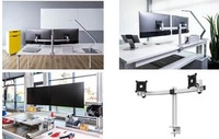 DURABLE - Befestigungskit - einstellbarer Arm - f&uuml;r 2 Monitore - Aluminium,