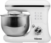 Tristar MX-4817 K&uuml;chenmaschine - 5 l - Wei&szlig; - Tasten - Drehregler - Edelstahl -