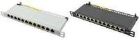 LogiLink - Patch Panel - Rack montierbar - RJ-45 X 12 - Hellgrau, RAL 7035 - 0.5U -