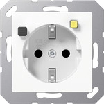 JUNG A 5520.30 WW. Buchsen-Typ: Typ F. Produktfarbe: Wei&szlig;, Material: Thermoplast.