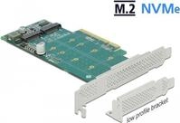 DeLOCK PCI Express x8 Card to 2 x internal NVMe M.2 Key M - Bifurcation -