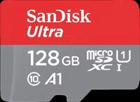 SanDisk Ultra - Flash-Speicherkarte (microSDXC-an-SD-Adapter inbegriffen) - 128GB -
