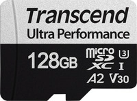 Transcend 340S - Flash-Speicherkarte - 128 GB - A2 / Video Class V30 / UHS-I U3 /