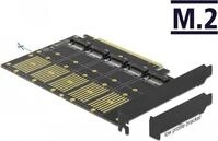 DeLOCK PCI Express x16 Card to 5 x internal M.2 Key B / SATA - Speicher-Controller -