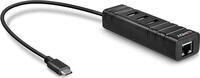 Lindy USB 3.1 Hub & Gigabit Ethernet Adapter - Netzwerk-/USB-Adapter - USB 3.1 Gen 1