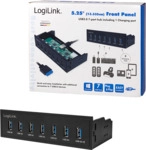 LogiLink USB 3.0 Hub, 7-Port 13,30cm (5,25) intern, schwarz (UA0342)