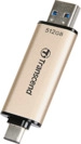 Transcend JetFlash 930C - USB-Flash-Laufwerk - 512GB - USB 3,2 Gen 1 / USB-C - Gold