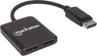 Manhattan DisplayPort to 2-Port DisplayPort Splitter Hub with MST -