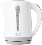 Adler AD 1244, Adler AD 1244 Type Standard kettle, White/Blue, 2000 W, 2.5 L, 360&deg;,
